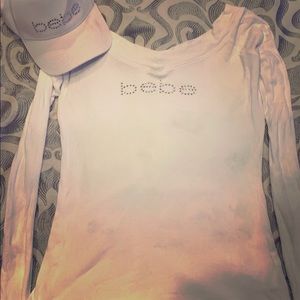 Sz xl Bebe long sleeve top and hat